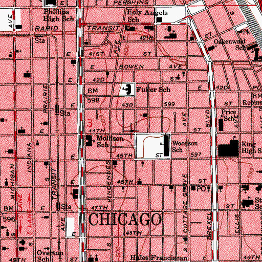 Topographic Map of Church of God, IL