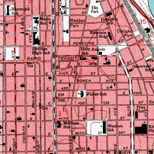 Topographic Map of Church of God and Saints of Christ, IL