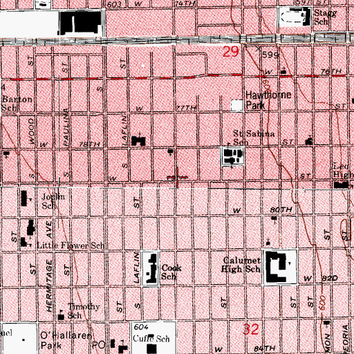 Topographic Map of Faith of Abraham Missionary Baptist Church, IL