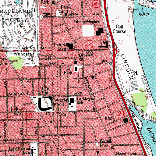 Topographic Map of Faith Tabernacle Church, IL