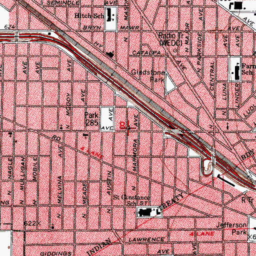 Topographic Map of First Bible Church of the Deaf and Hard of Hearing, IL