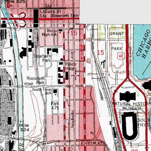 Topographic Map of First Church of Christ Scientist, IL