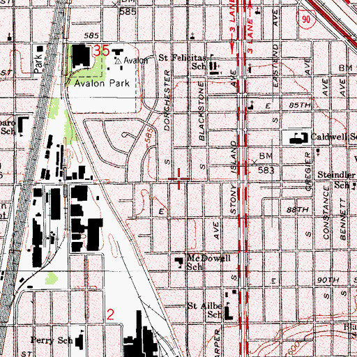 Topographic Map of Free Salvation Missionary Baptist Church, IL