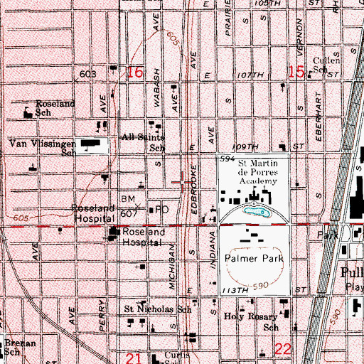 Topographic Map of Galilee Missionary Baptist Church, IL