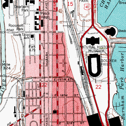 Topographic Map of Gospel Way Bible Church, IL