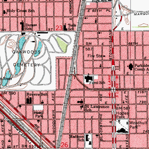 Topographic Map of Great Joy Missionary Baptist Church, IL