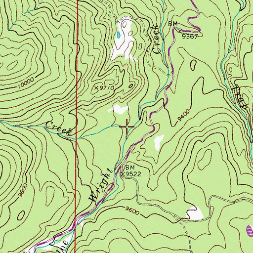 Topographic Map of Sawmill Creek, CO