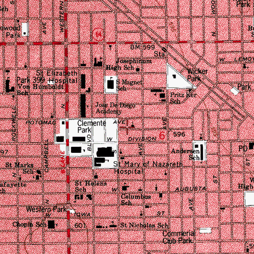 Topographic Map of Greater New Morning Star Missionary Baptist Church, IL