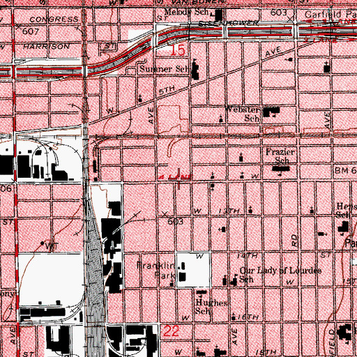 Topographic Map of Greater New Mount Zion Missionary Baptist Church, IL