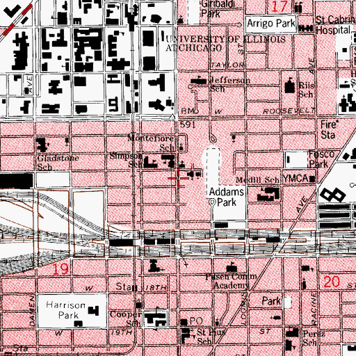 Topographic Map of Greater New Providence Missionary Baptist Church, IL