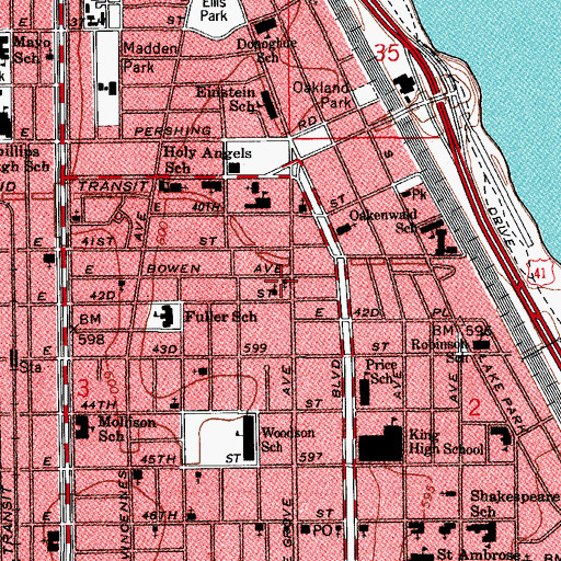 Topographic Map of Harris Temple Church of God, IL