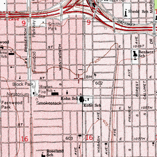 Topographic Map of Holy Miracle Church, IL