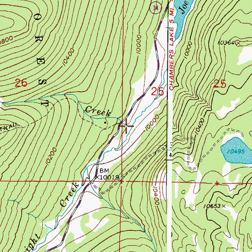 Topographic Map of Montgomery Creek, CO