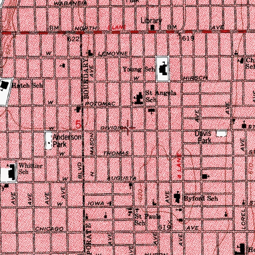 Topographic Map of Little Rock Missionary Baptist Church, IL
