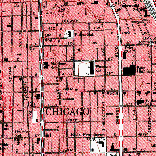 Topographic Map of Morning View Missionary Baptist Church, IL