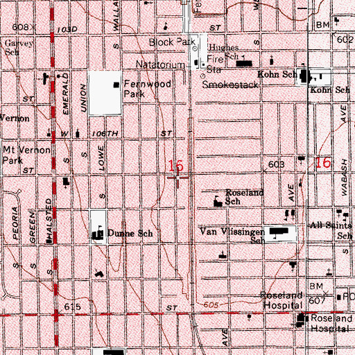 Topographic Map of Mount Ebal Missionary Baptist Church, IL