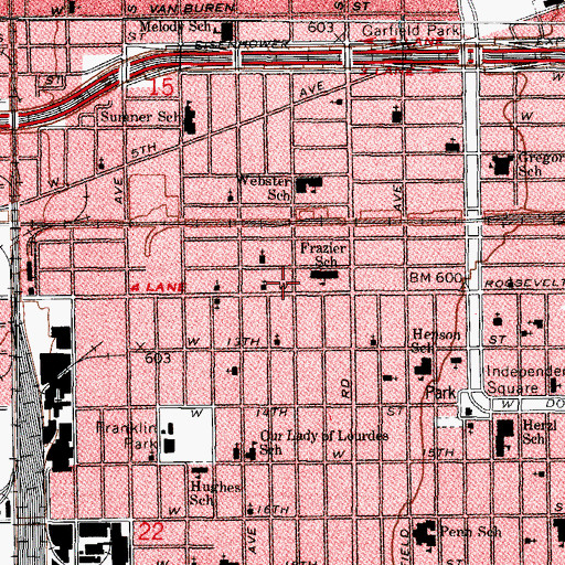 Topographic Map of New Mount Pleasant Missionary Baptist Church, IL