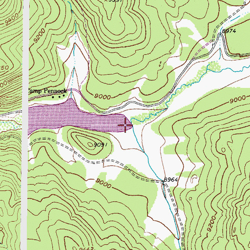 Topographic Map of Grass Creek, CO