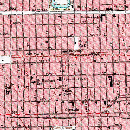 Topographic Map of New Mount Sinai Missionary Baptist Church, IL