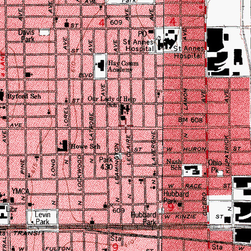 Topographic Map of New Mount Zion Offspring Missionary Baptist Church, IL