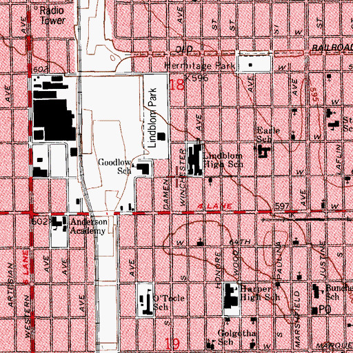 Topographic Map of New Ninevea Missionary Baptist Temple, IL
