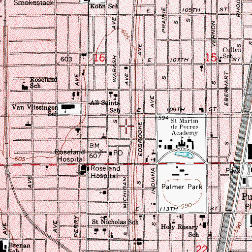 Topographic Map of New Saint John Missionary Baptist Church Number 2, IL