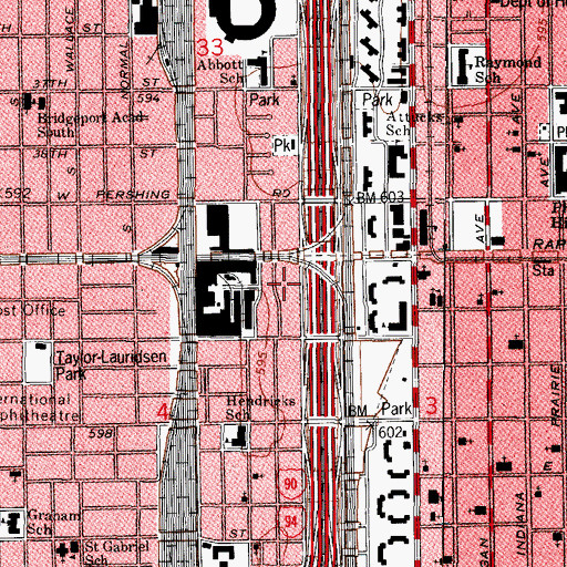 Topographic Map of New Thessalonia Missionary Baptist Church, IL