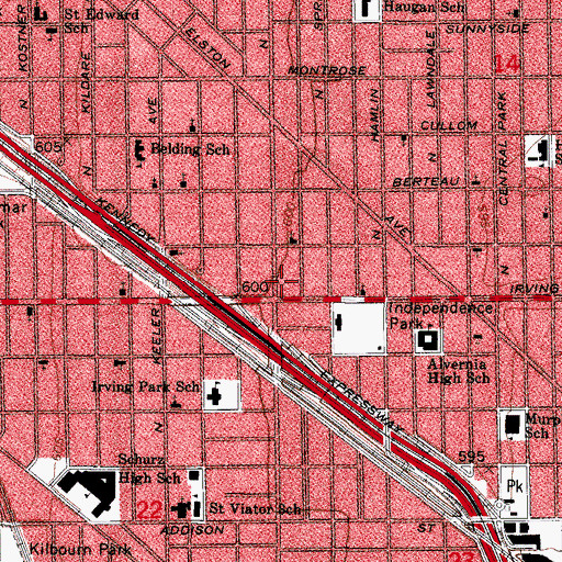 Topographic Map of Nineteenth Church of Christ Scientist Reading Room, IL