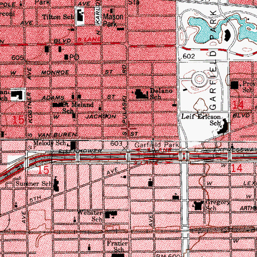 Topographic Map of Olivet United Methodist Church, IL