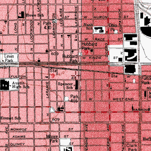 Topographic Map of One Lord One Faith Missionary Baptist Church, IL