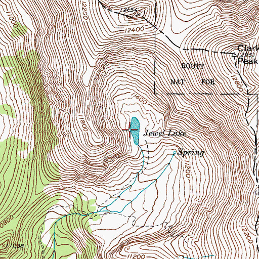 Topographic Map of Jewel Lake, CO