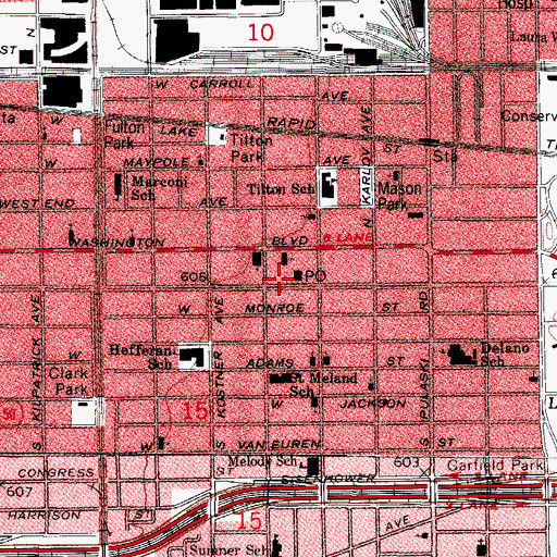 Topographic Map of Peoples Church of God in Christ, IL