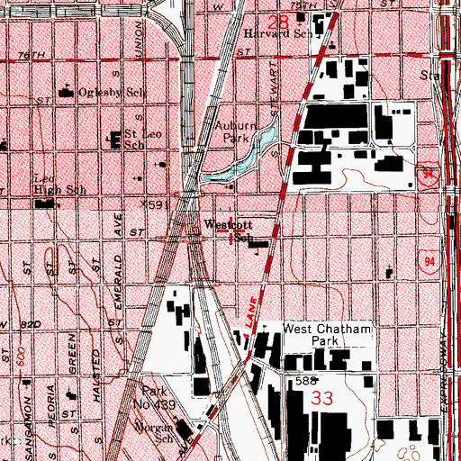 Topographic Map of Pleasant Hill Missionary Baptist Church, IL