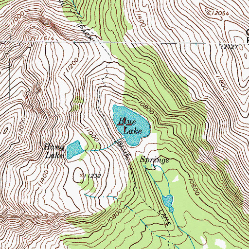 Topographic Map of Blue Lake, CO