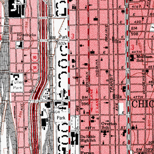 Topographic Map of Saint Paul Church of God in Christ, IL