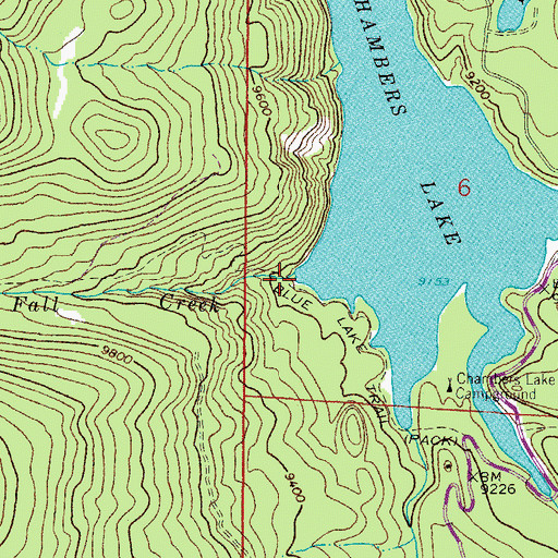 Topographic Map of Fall Creek, CO