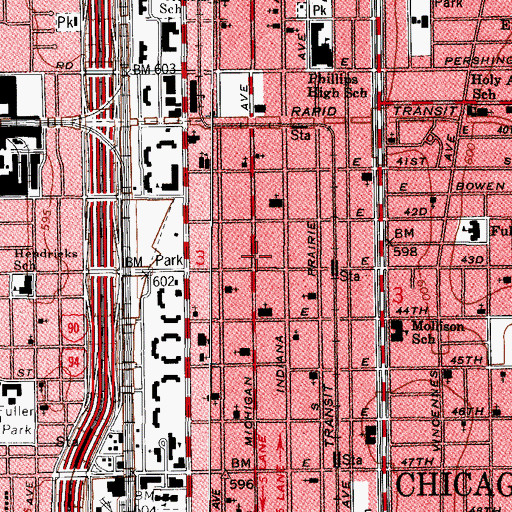 Topographic Map of Silver Cross Missionary Baptist Church, IL
