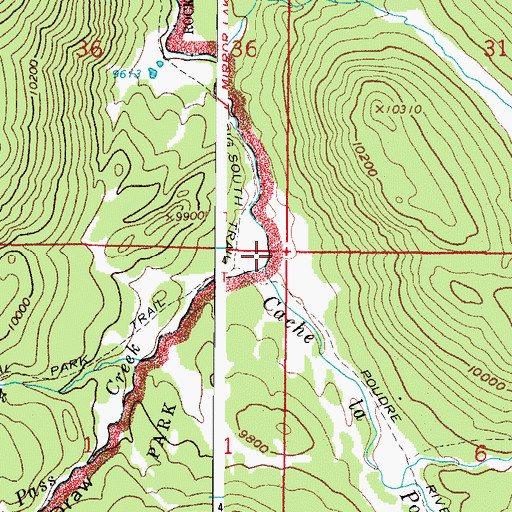 Topographic Map of Long Draw, CO