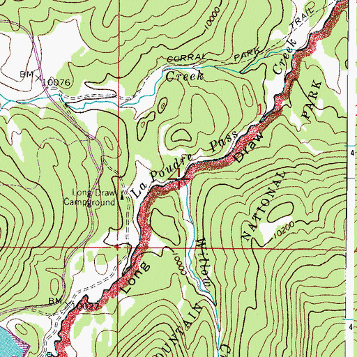 Topographic Map of Willow Creek, CO