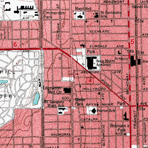 Topographic Map of Universal Bible Fellowship, IL