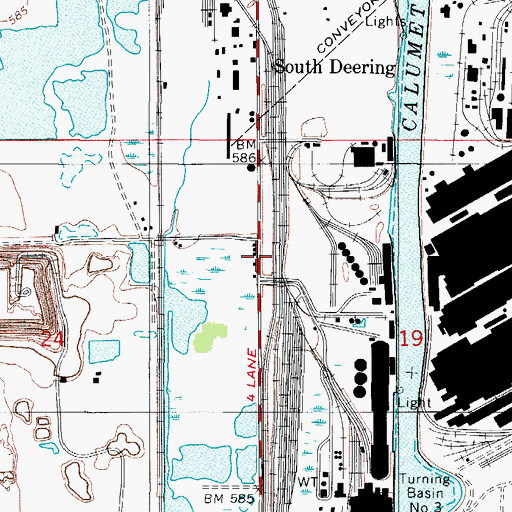 Topographic Map of South Pole, IL