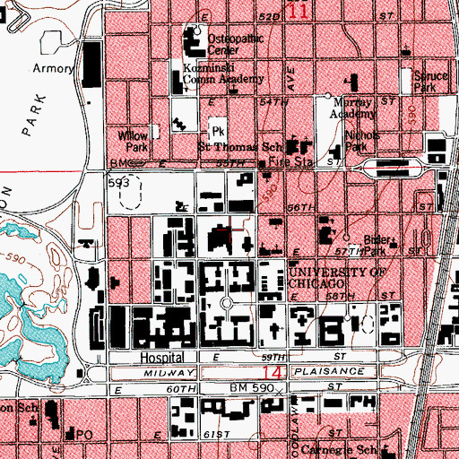Topographic Map of Stagg Field (historical), IL