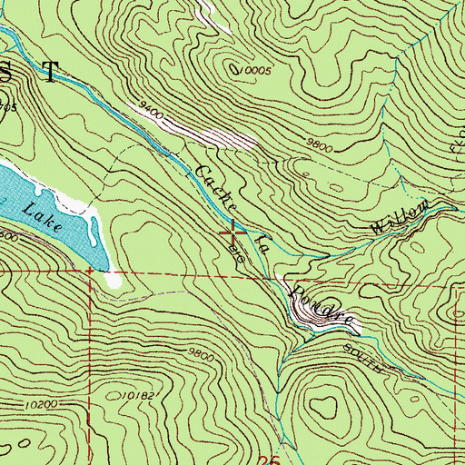Topographic Map of Willow Creek, CO