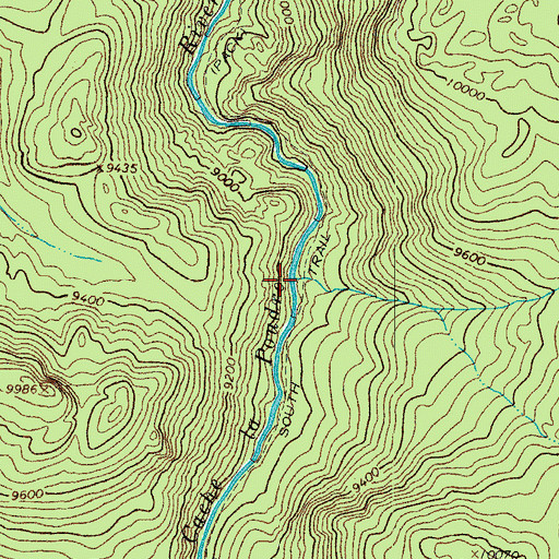 Topographic Map of May Creek, CO