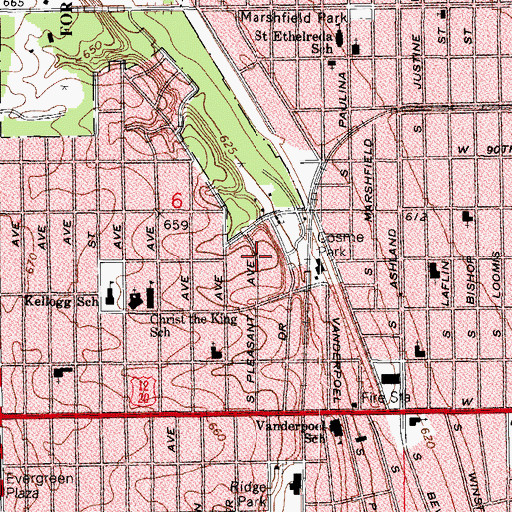 Topographic Map of Upwood (historical), IL