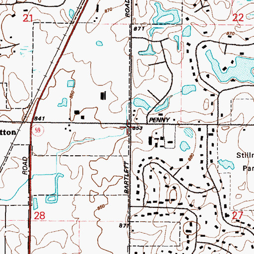 Topographic Map of Waterman School (historical), IL