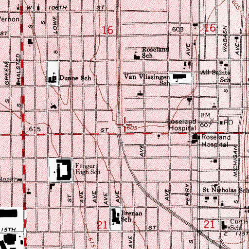 Topographic Map of West Roseland, IL