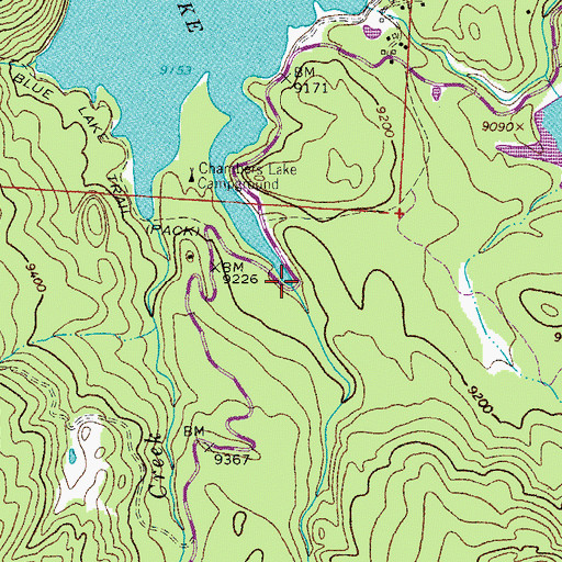 Topographic Map of Trap Creek, CO