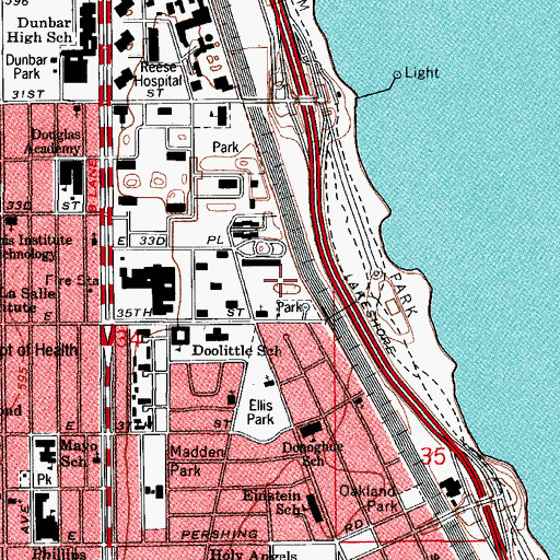 Topographic Map of Woodland Park, IL