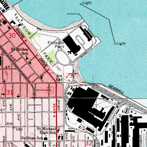 Topographic Map of Rocky Ledge Park, IL